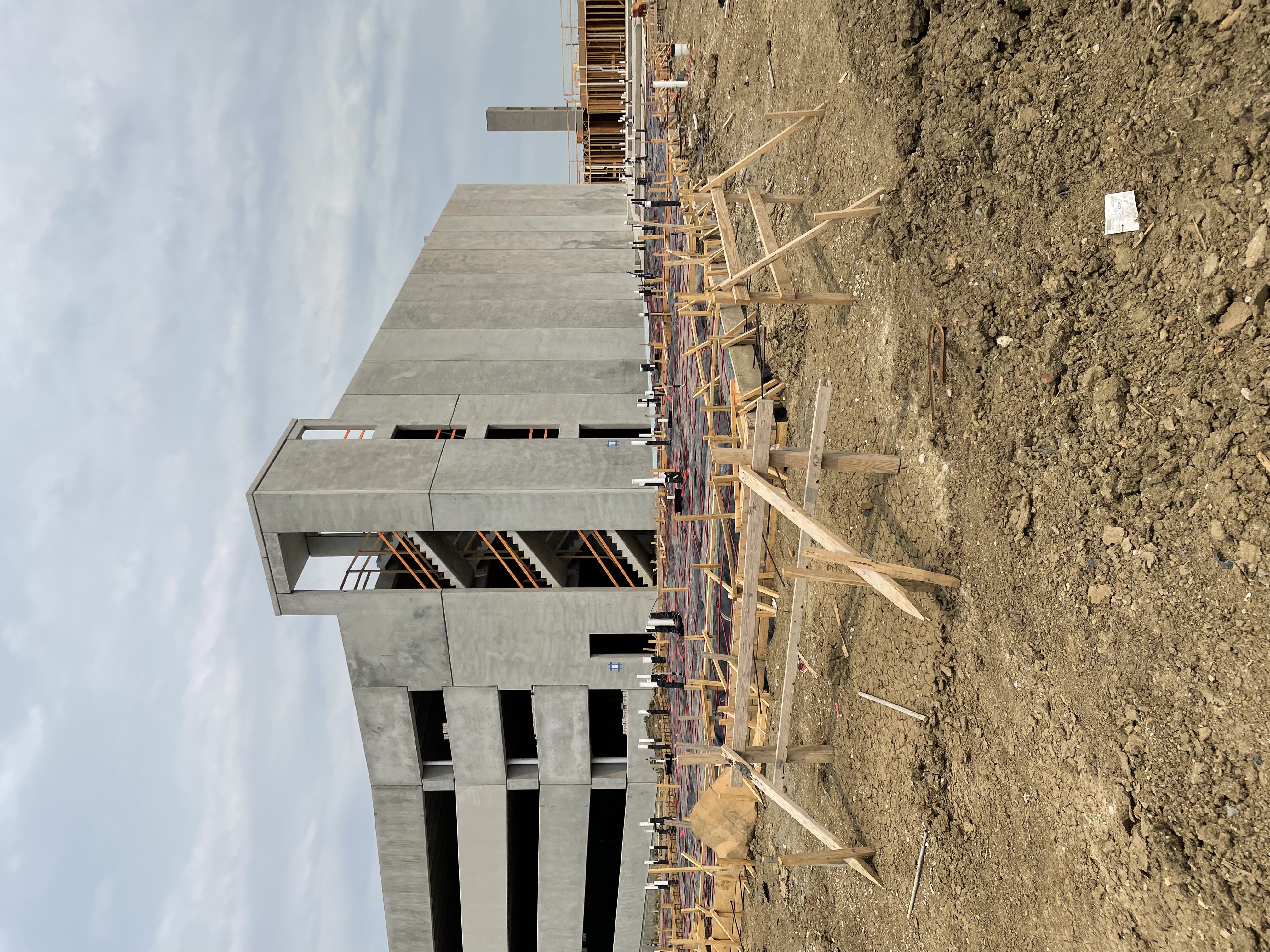 Trillium parking garage foundation