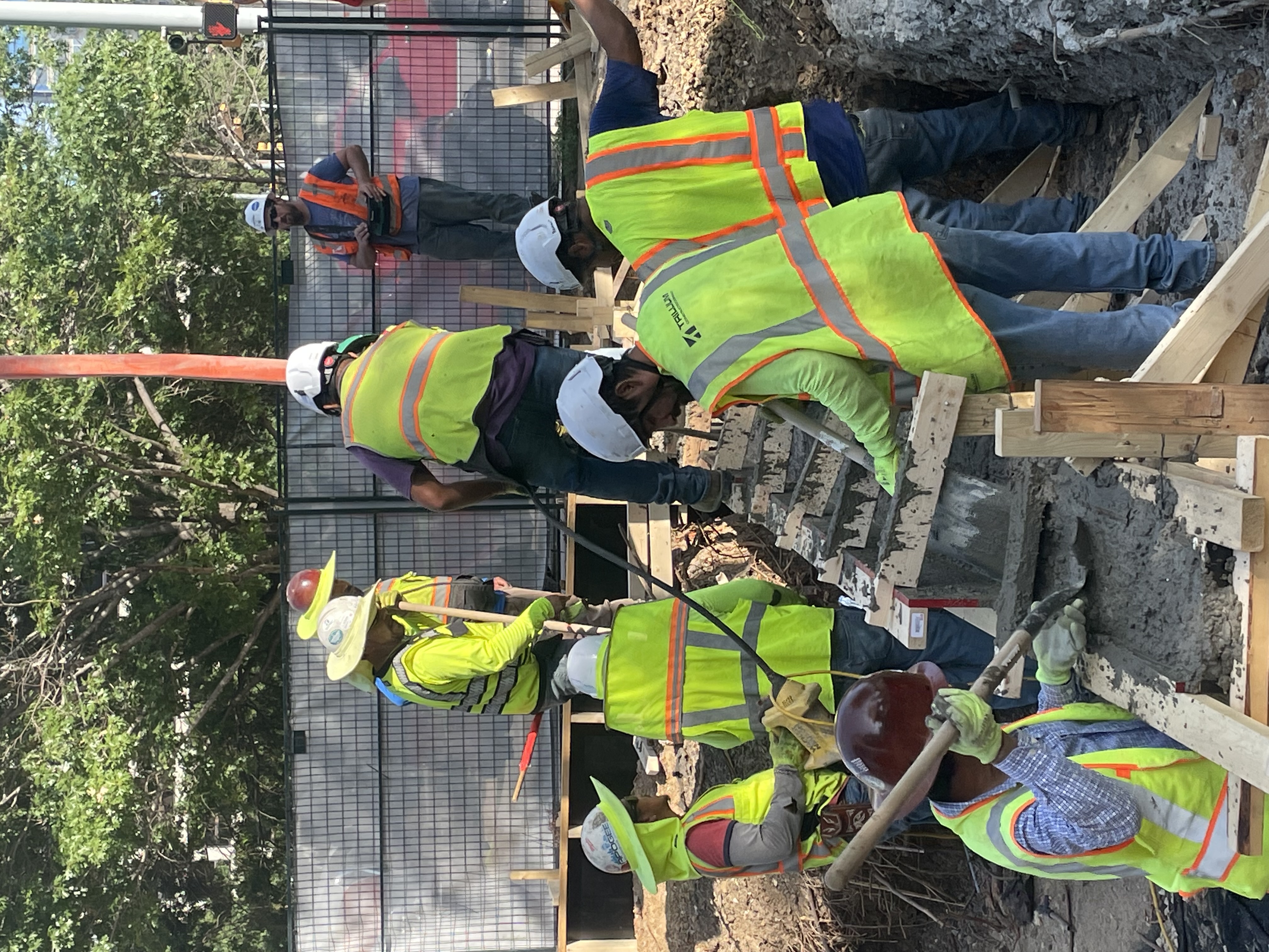 Trillium concrete pour crew